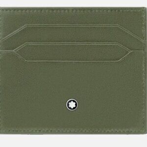 New Montblanc meisterstuck Green color leather 6 CC card holder
